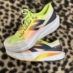 New Balance Neon Yellow and Orange Sneakers